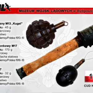 MAGNES - granaty: M13, M17 „pruskie jajko” i trzonkowy M17